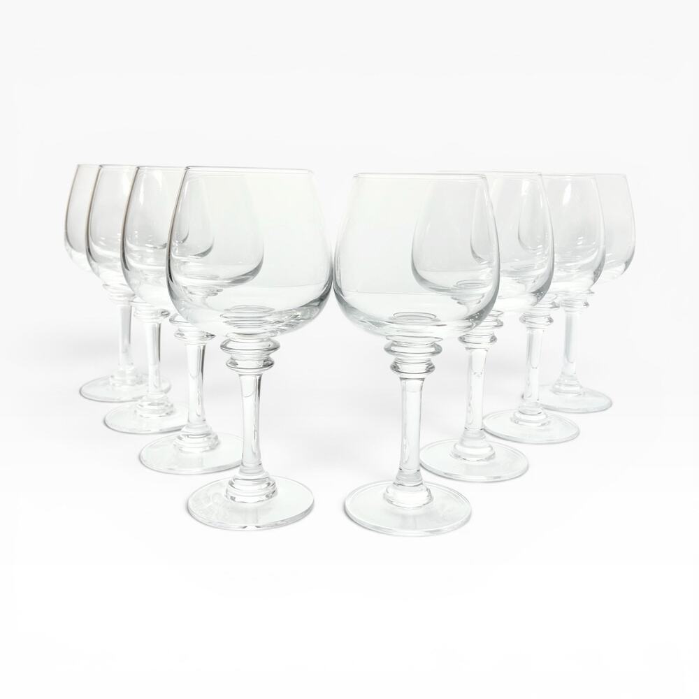 Pottery Barn “Claro” Set of 8 Balloon Wine Glasses 8 1/2” 16oz